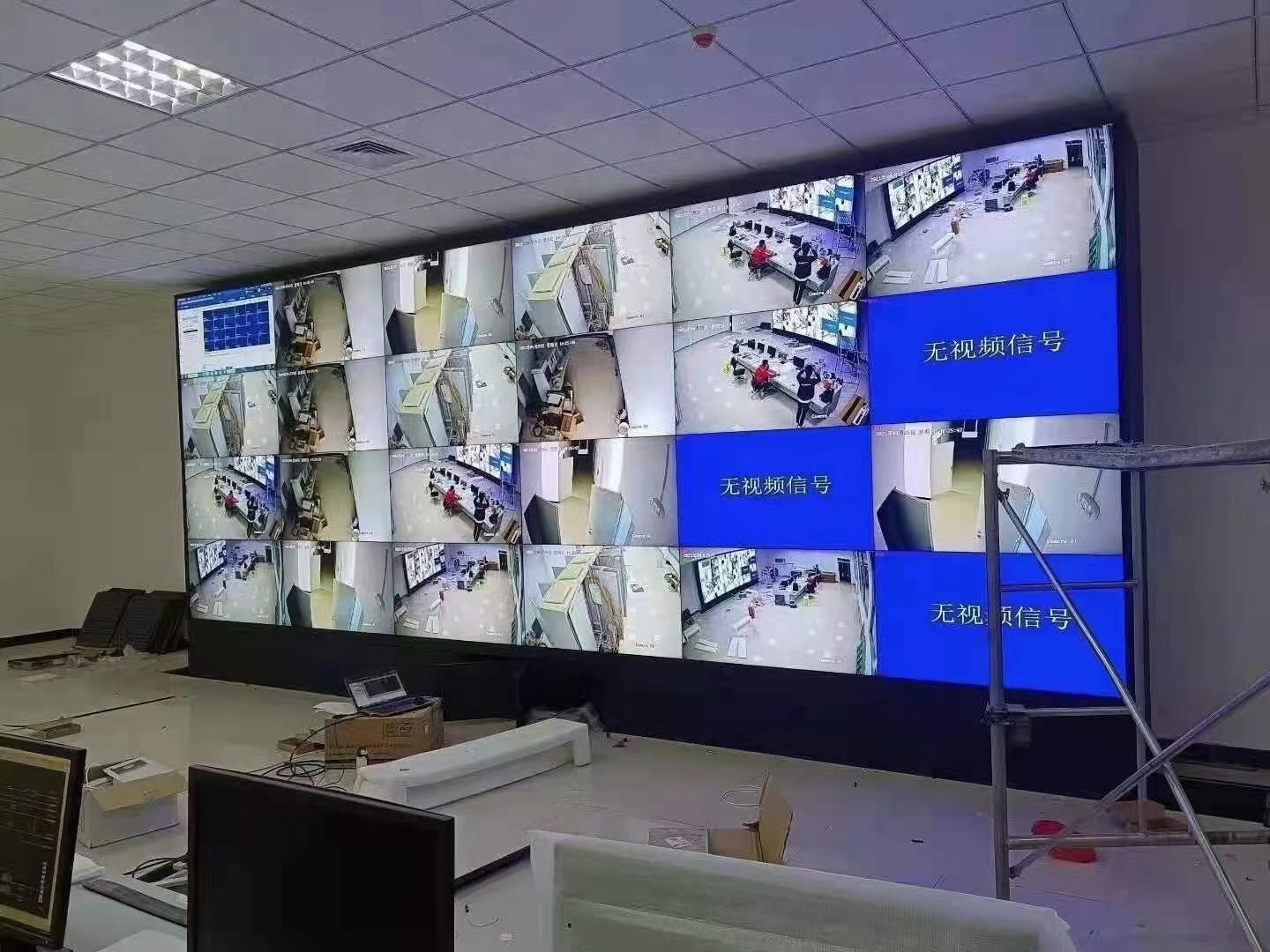 廣州4X6安防監控中心控制室液晶拼接電視墻